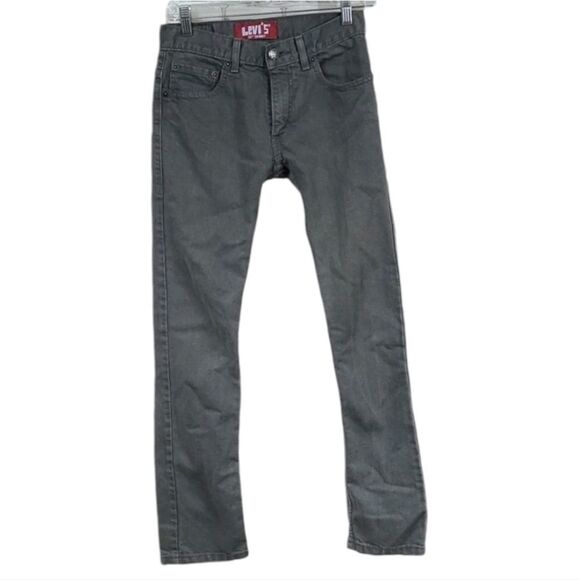 Levi's Red Tab 511 Skinny Gray Jeans Slim Fit Pant Stretch Denim Kids 14 27x27 - Picture 1 of 8